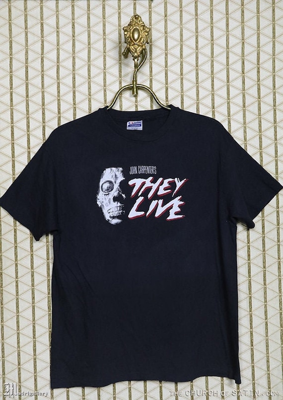 They Live T-shirt Vintage Rare Sci-fi Horror Movie Black Tee | Etsy