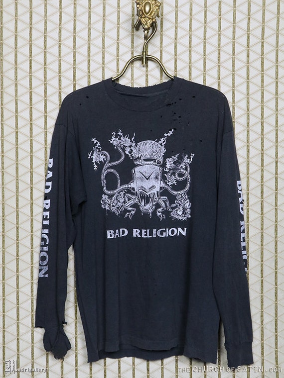 Bad Religion 1993 Tour T-shirt Long Sleeve Thrashed Tee Punk Band