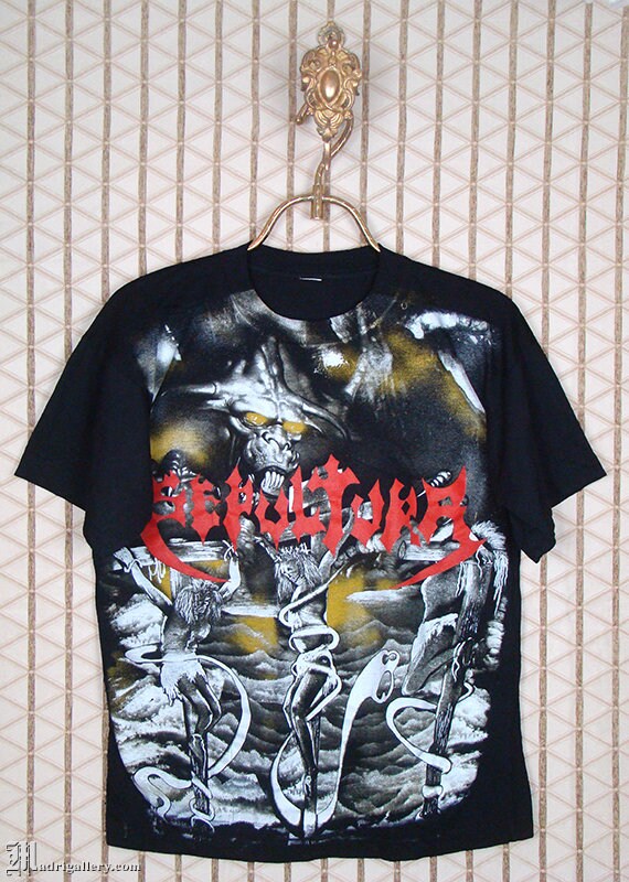 Sepultura T-shirt, Black Tee Shirt, Vintage Rare, Kreator Pantera