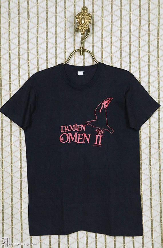 Original 1978 Omen II horror movie t-shirt, vintag