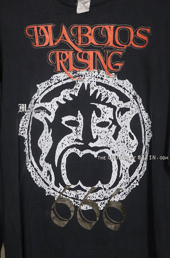 Diabolos Rising T-shirt, Vintage Rare Black Tee Shirt Long