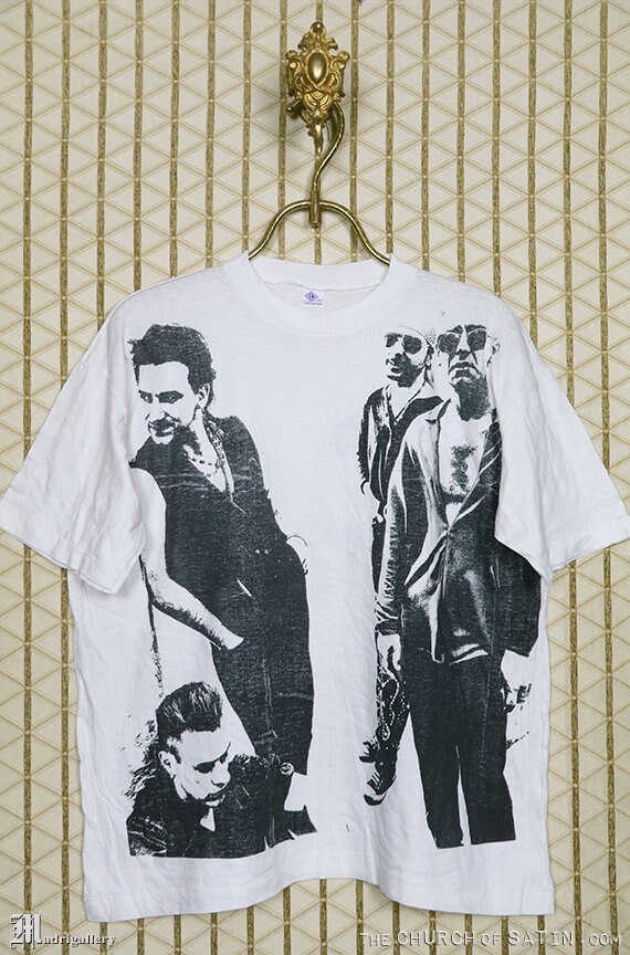 U2 T-shirt Achtung Baby Vintage Rare Soft Thin White Tee - Etsy