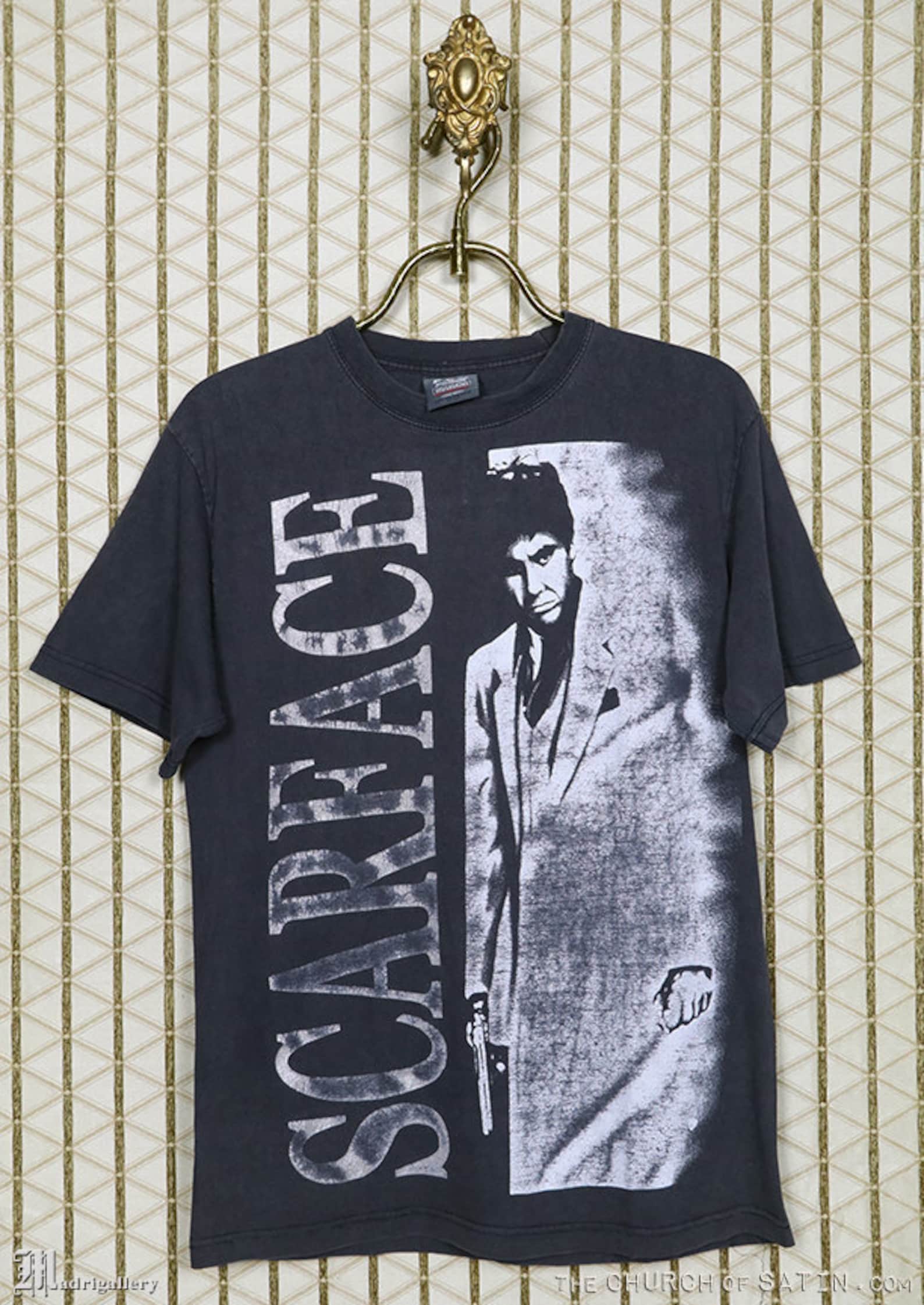 Scarface Shirt Vintage Rare Faded Black Tee Movie Cult Etsy