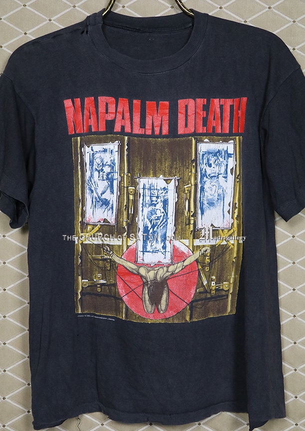 ナパーム・デスのツアーTシャツ、ヴィンテージのレアTシャツ