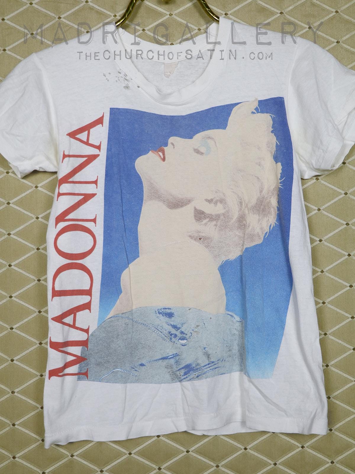 Madonna T-shirt Vintage Rare White Tee Shirt True Blue 1980s 80s