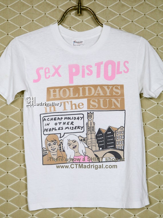 Sex Pistols T-shirt, Vintage Rare Punk Tee Shirt, White Soft