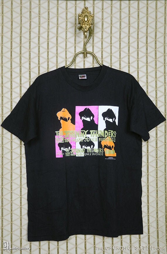 Johnny Thunders T Shirt, 1990s Black Tee, LAMF, New York Dolls