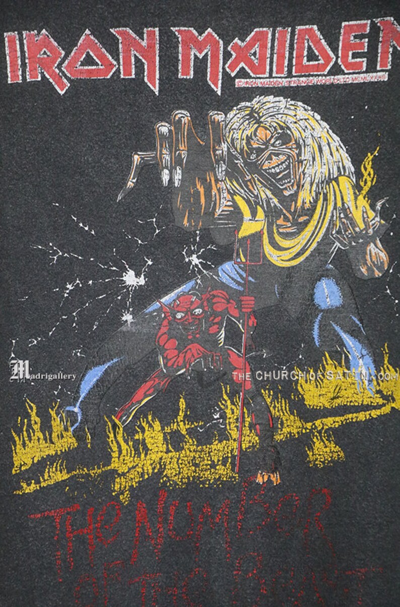 Iron Maiden Shirt 1983 Number of the Beast T-shirt Vintage - Etsy