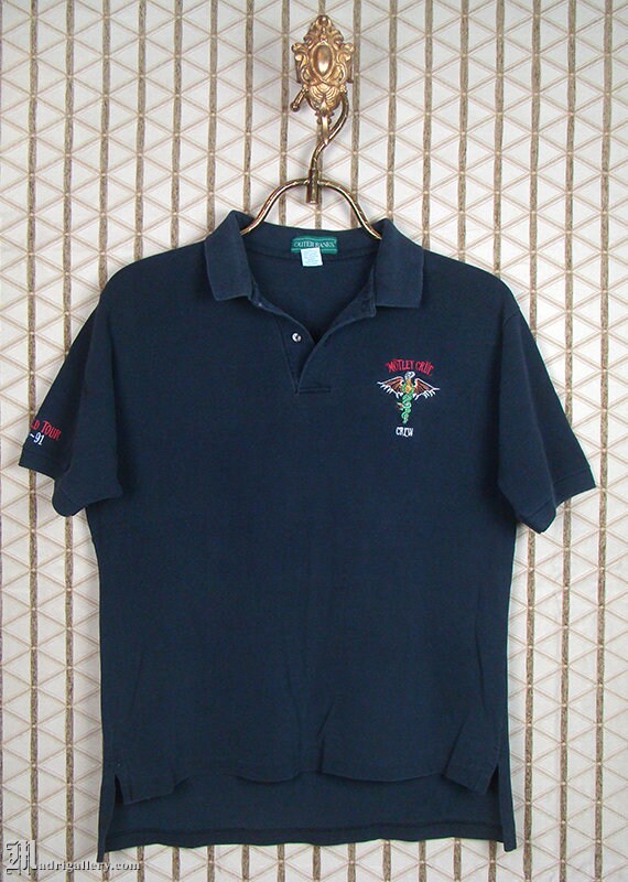 Motley Crue vintage rare crew polo shirt, golf shi