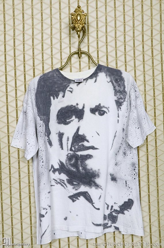 Scarface Shirt Airbrushed Vintage Rare T White Movie Cult Serial