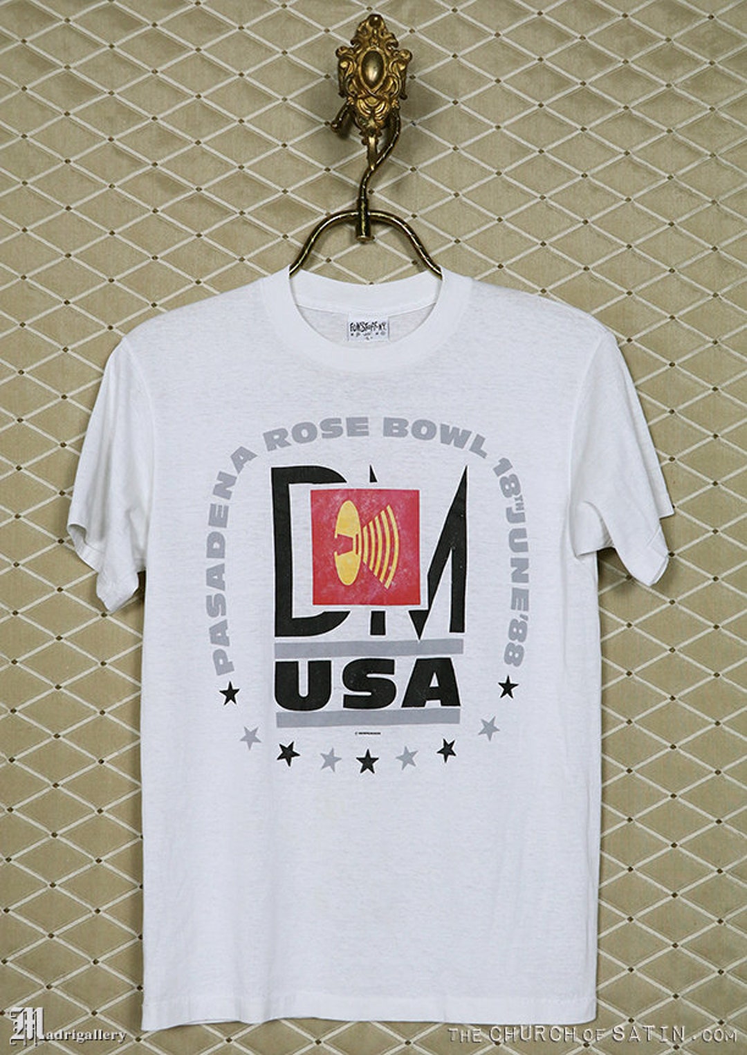 Depeche Mode Shirt, 1988 Vintage Rare T-shirt, Soft Thin White Tee