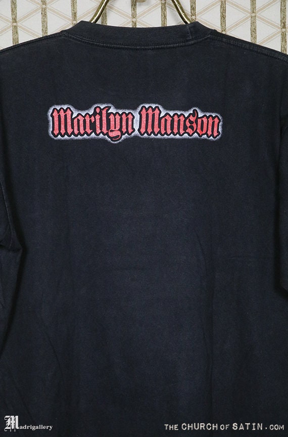 Marilyn Manson T-shirt, Vintage Rare Faded Black Tee Shirt, Punk