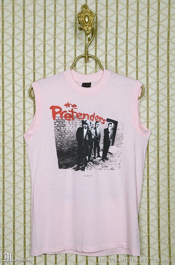 Pretenders t-shirt, 1984 tour tee shirt, soft thin
