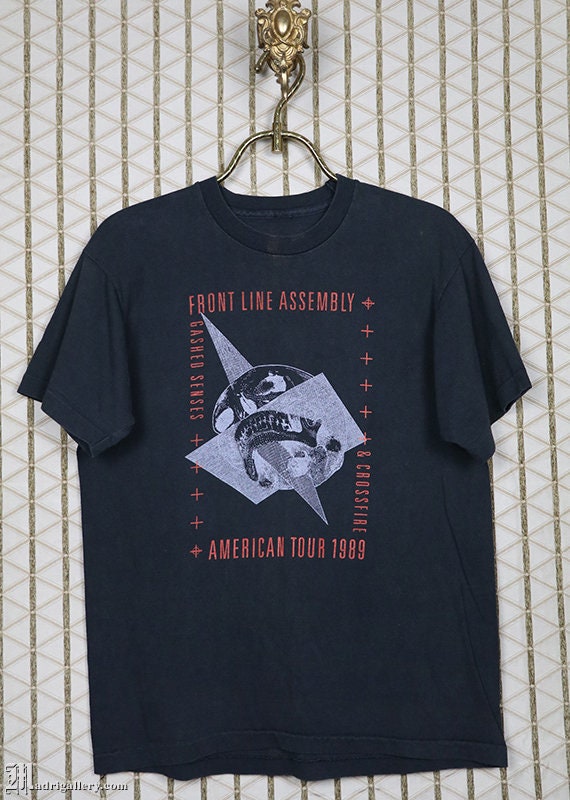 Front Line Assembly, Vintage Rare Tour T-shirt, 1980s 80s