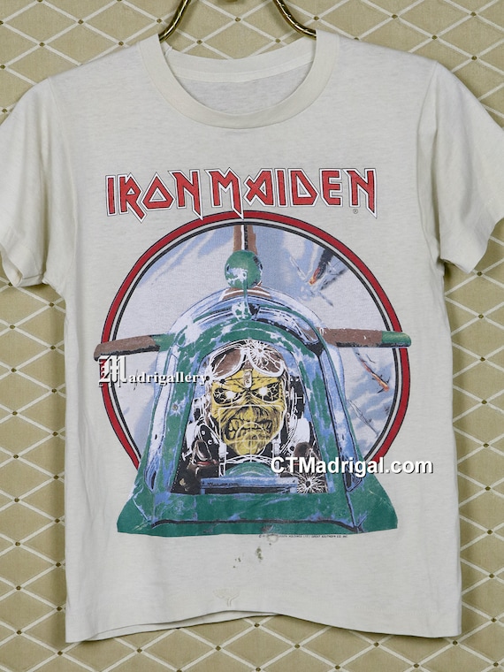 Iron Maiden shirt Aces High Powerslave World Slav… - image 2