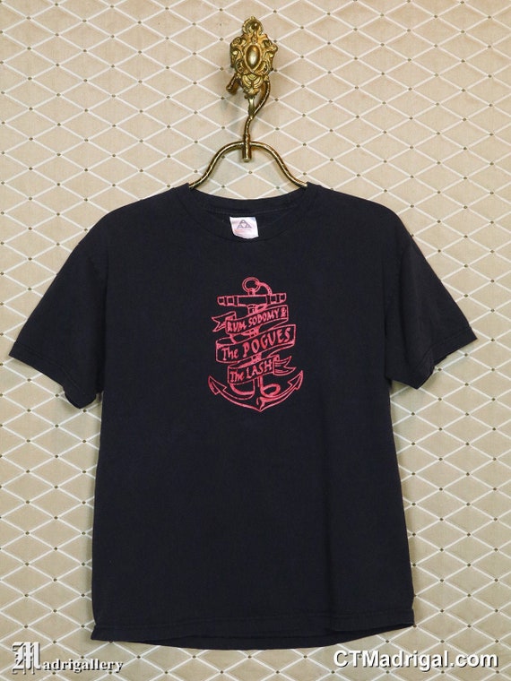 Pogues t-shirt, vintage rare tee, Nick Cave Dubli… - image 1