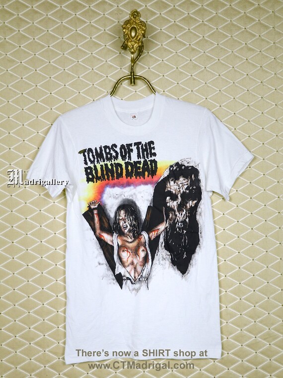 80s 呪われた墓 vintage movie T-shirt Horror Movie Shirt, Tombs of the Blind Dead T-shirt, Evil Dead