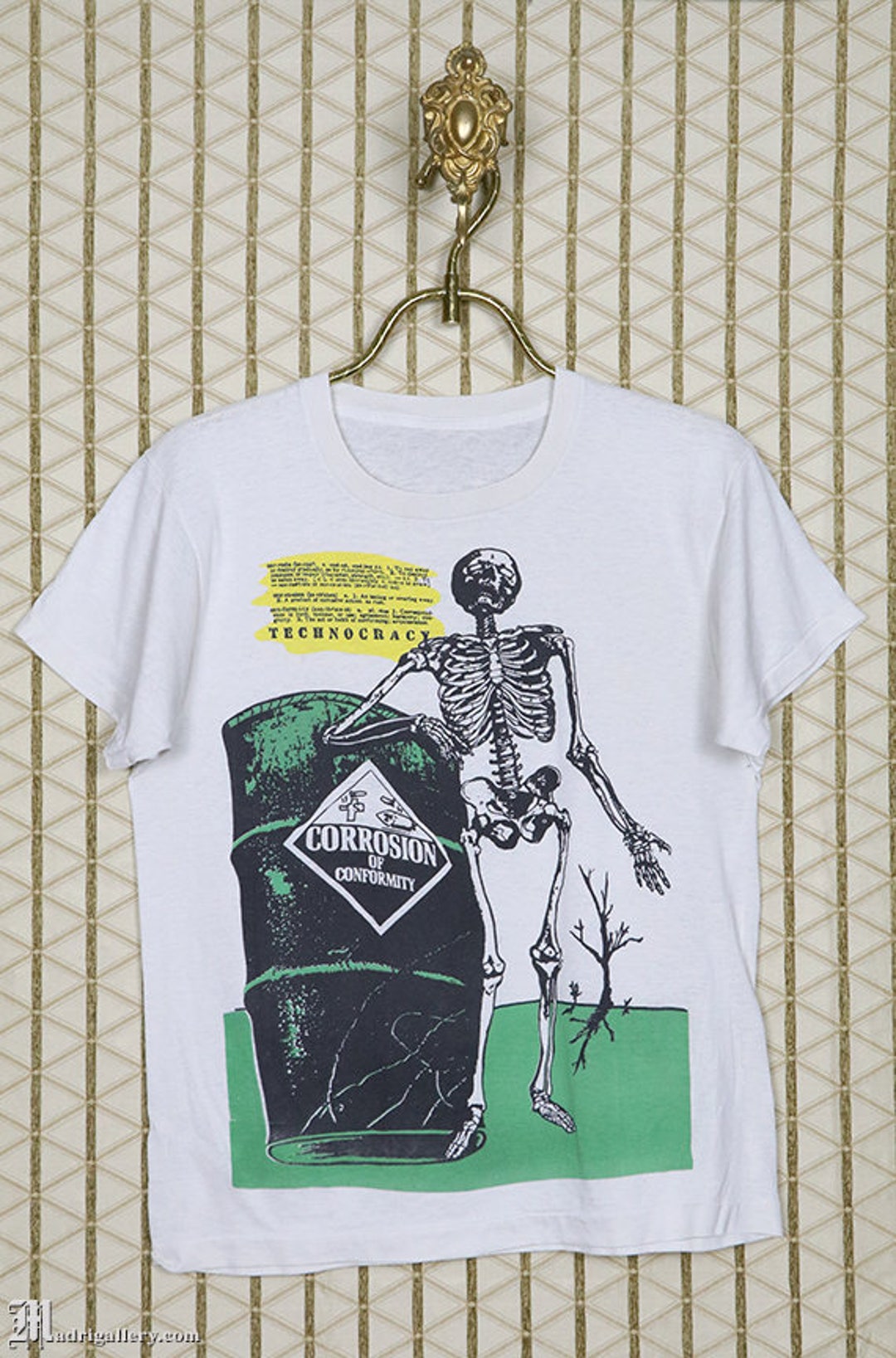 Corrosion of Conformity Vintage Rare T Shirt, Faded White Corrosion of Conformity Vintage Rare T Shirt, Faded White