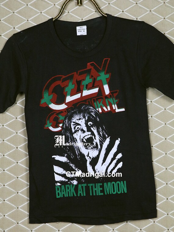 Ozzy T-shirt 1980s Vintage Rare Concert Tour Tee Shirt Black