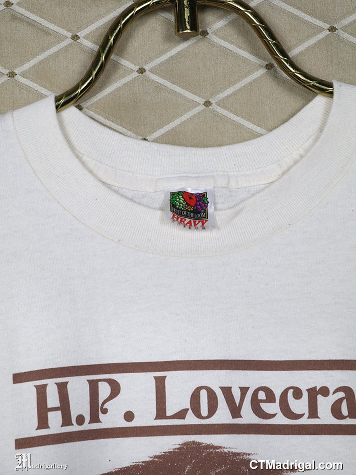 H. P. Lovecraft Shirt, HP Vintage Rare T Shirt Cthulhu White Sci-fi