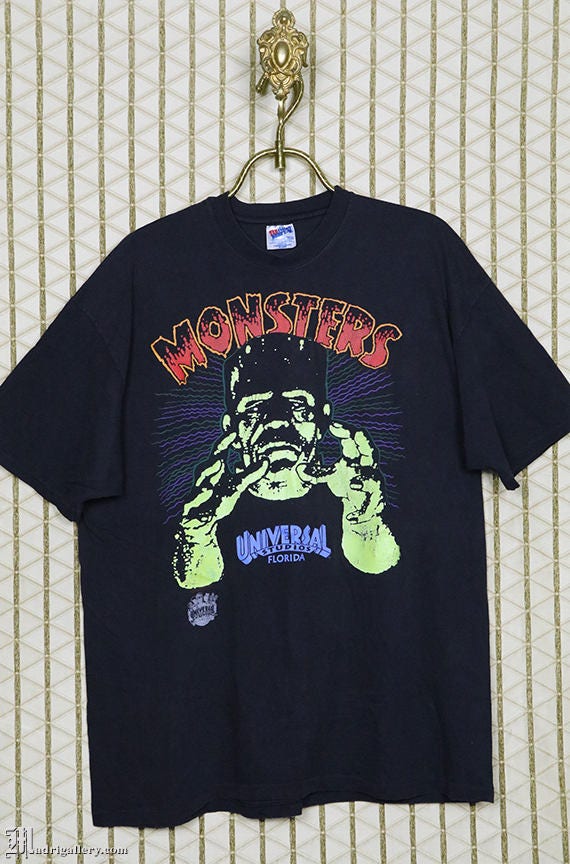 Frankenstein horror movie T-shirt vintage rare monster black | Etsy