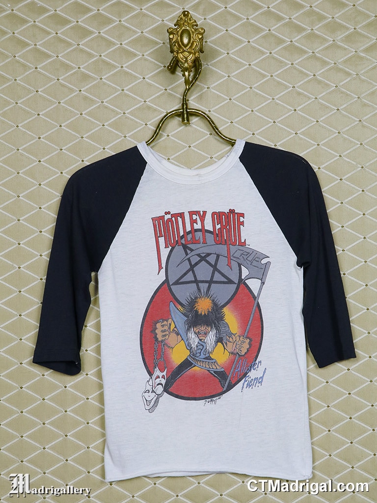 Motley Crue Shirt Vintage Rare Tour T-shirt 1980s 80s 1985 Kiss