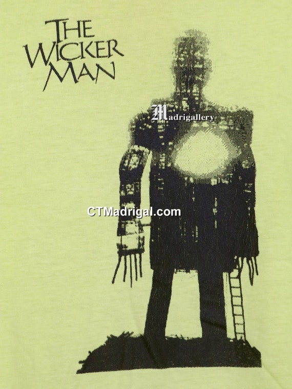 The Wicker Man horror t-shirt, vintage rare occul… - image 3