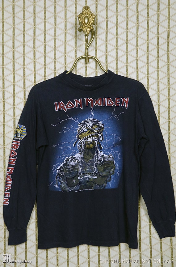Iron Maiden Shirt World Slavery Tour T shirt Powerslave Power Slave Vintage Rare T shirt Long Sleeve Heavy Metal Original OG 1984 Etsy Ireland