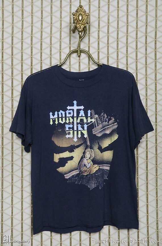 Mortal Sin T-shirt, Face of Despair Vintage Rare Tee Shirt, Thrash