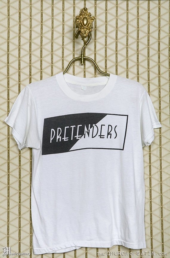 Pretenders t-shirt, 1980s vintage tee shirt, soft
