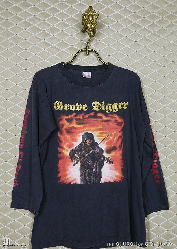 Grave Digger T-shirt Vintage Rare Long 