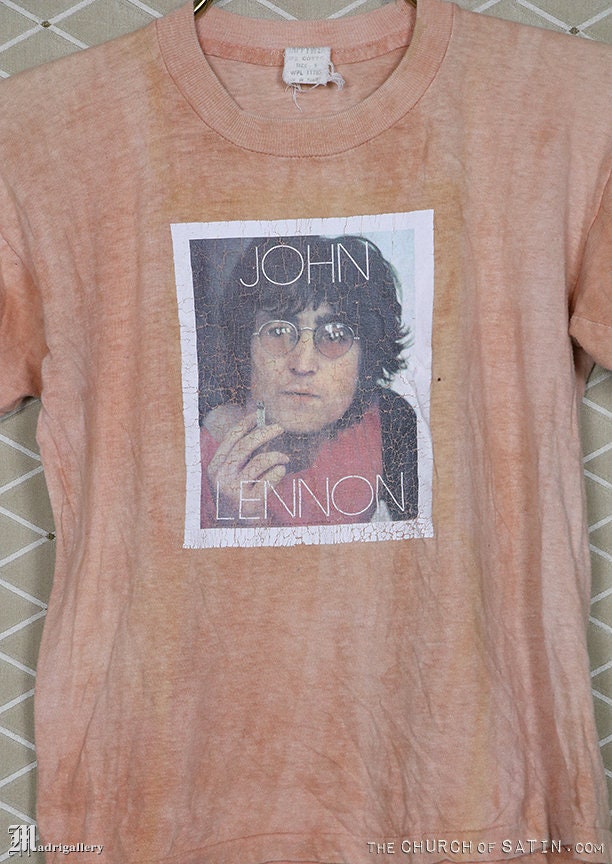 ジョン・レノンTシャツ、ビートルズ、ヨーコ・オノ、ヴィンテージ