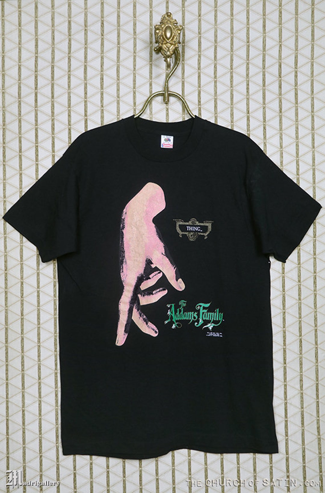 Amazon.com: Men's Addams Family Thing Ornate Snap T-Shirt