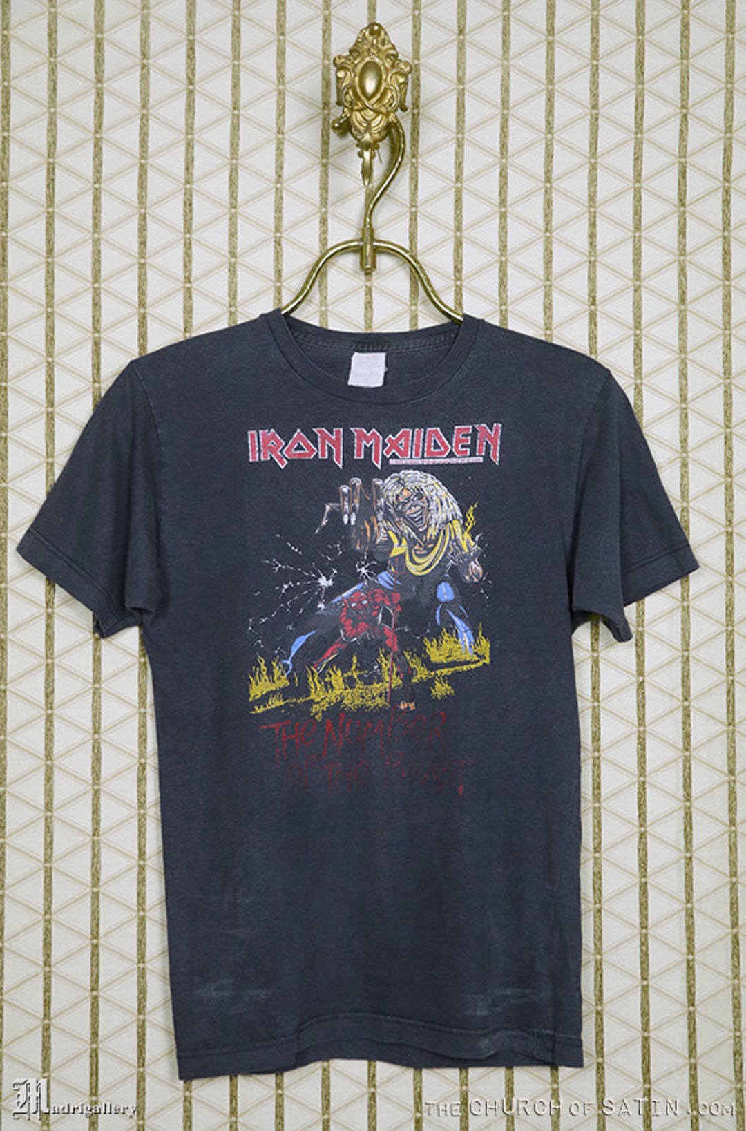 Iron Maiden Shirt 1983 Number of the Beast T-shirt Vintage - Etsy