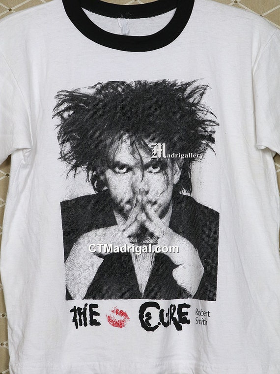 The Cure T-shirt, Vintage Rare White Ringer Tee Shirt, Glove