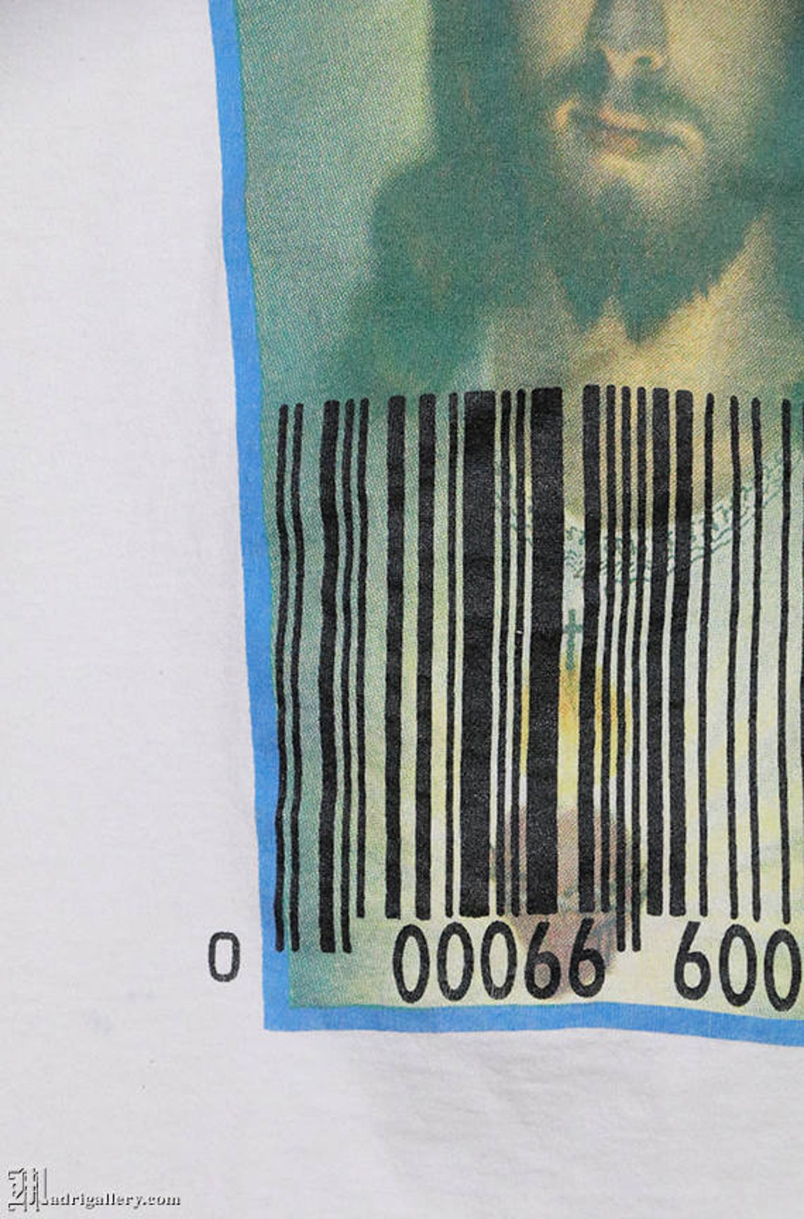 Example Bar Code Jesus Jesus Christ Barcode T-shirt, Vintage Rare Archaic Smile T-shirt, White ...
