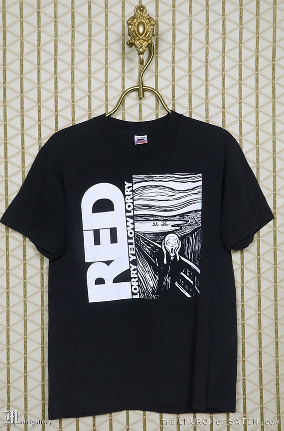 Red Lorry Yellow Lorry T Shirt Vintage Rare Faded Black Tee Etsy