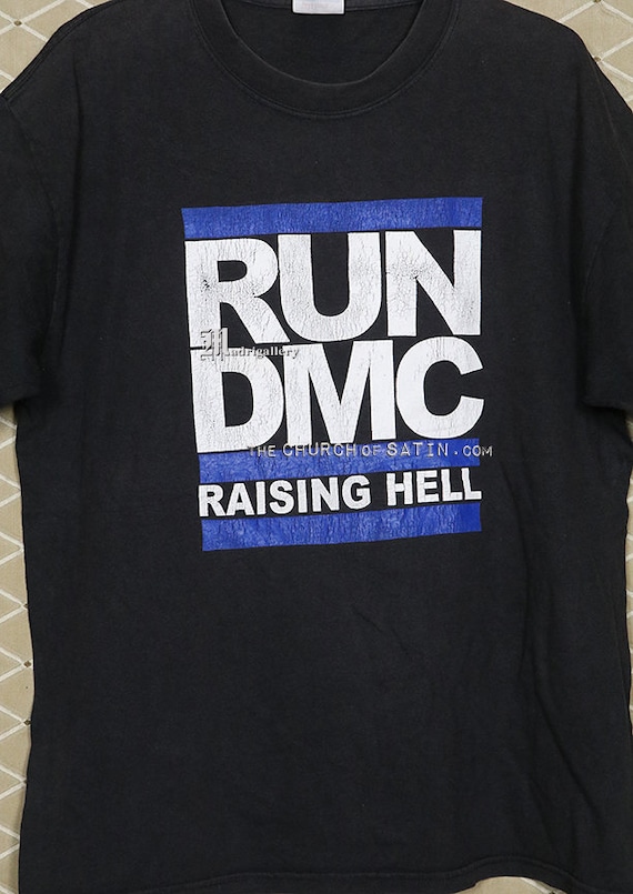 Run D.M.C. T-shirt Vintage Rare Black Tee Shirt Dmc Rap Hip