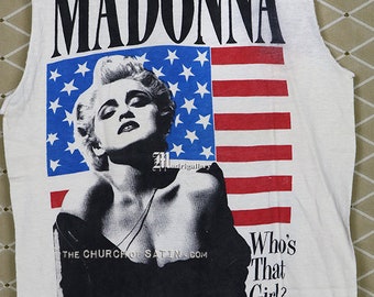 マドンナTシャツ、ヴィンテージレアツアーホワイトTシャツ、1980年代