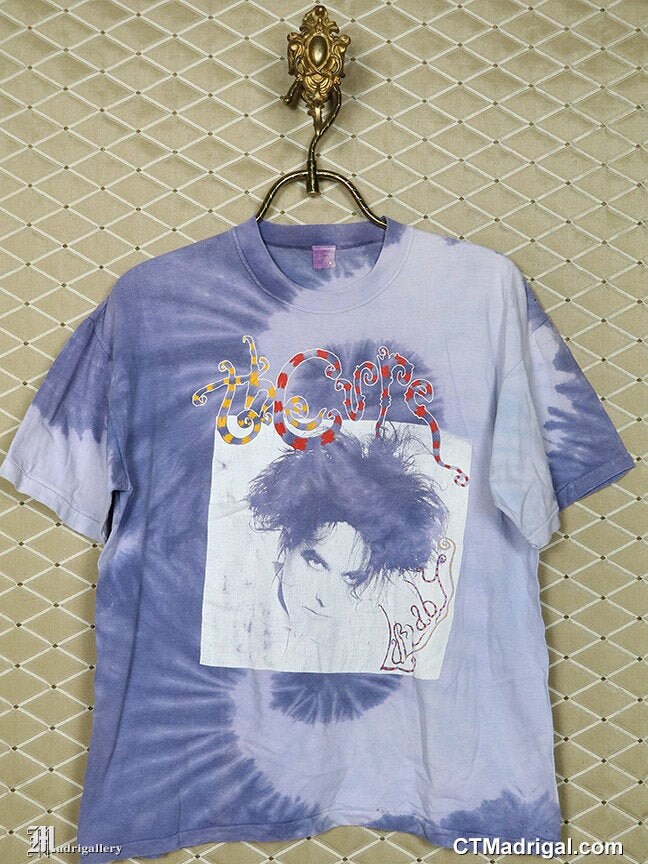 The Cure shirt, vintage rare T-shirt Lullaby, tie dye tee shirt, Robert Smith Glove Siouxsie and the Banshees, Disintegration, 1980s 1989