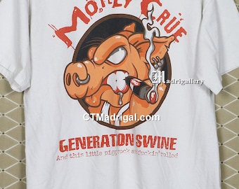 Motley Crue Shirt Vintage Rare T-shirt, Kiss W.A.S.P. Ratt Quiet