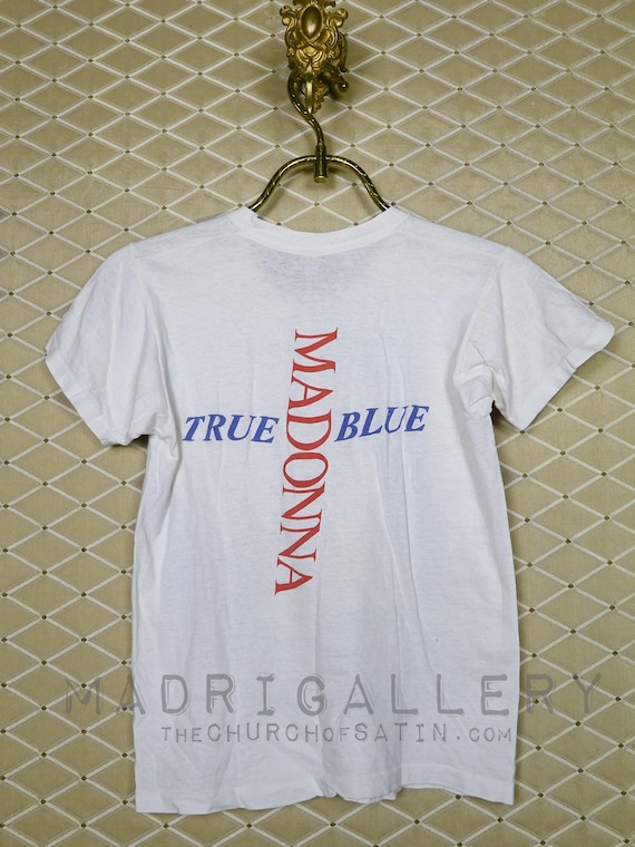 Madonna T-shirt Vintage Rare White Tee Shirt True Blue 1980s 80s