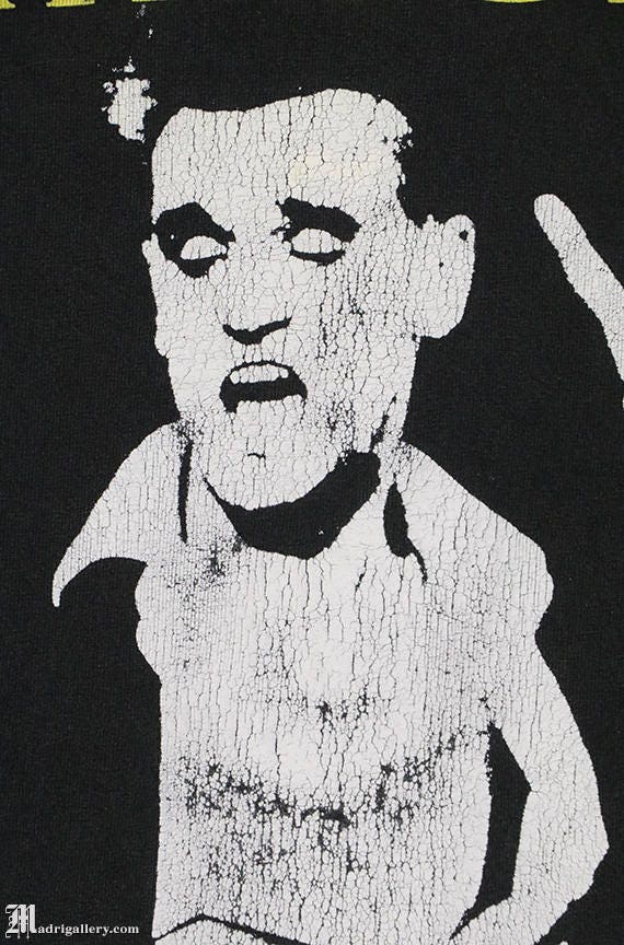 モリッシーのヴィンテージレアTシャツ、ザ・スミスのブラックTシャツ