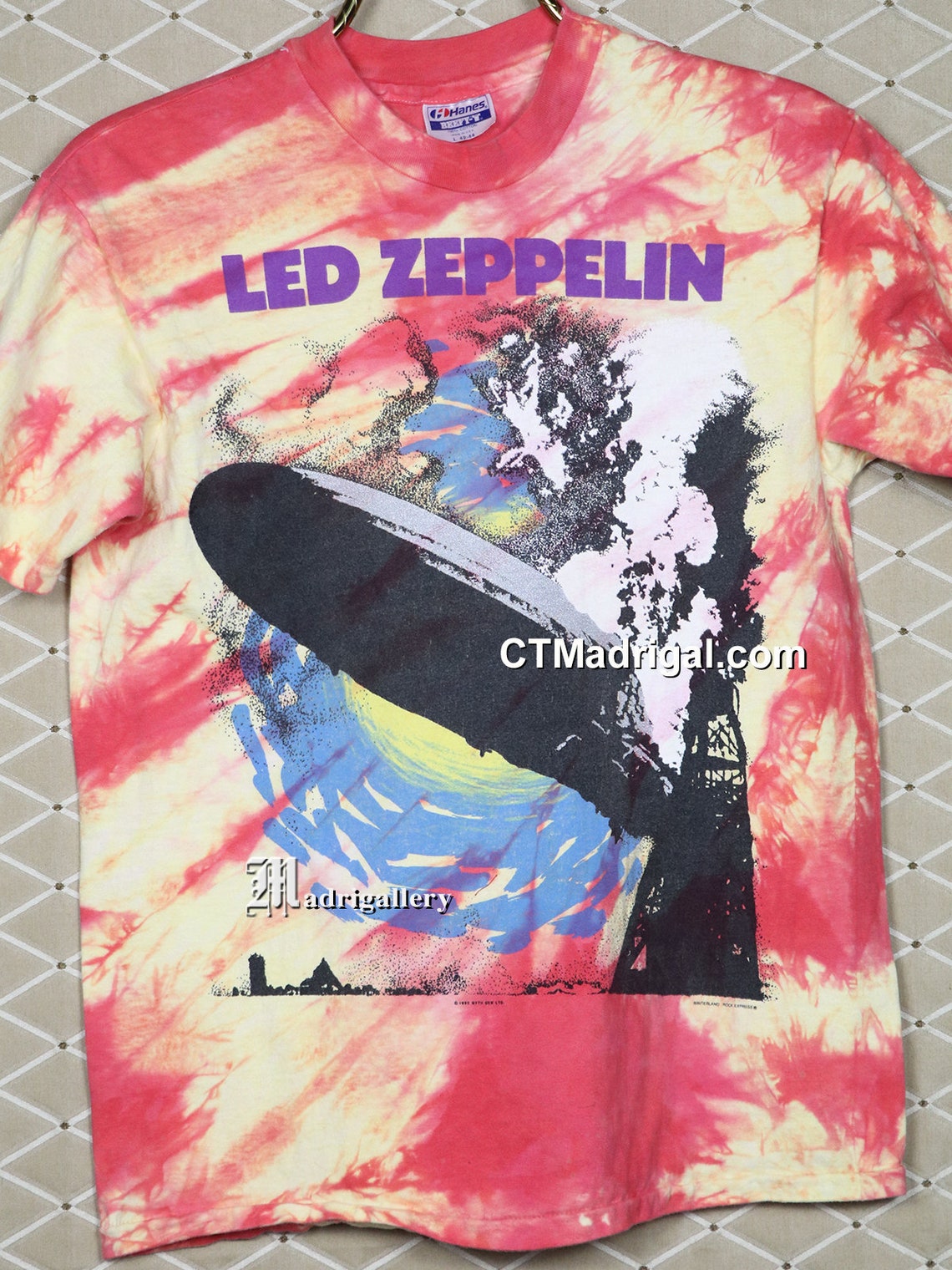 Led Zeppelin Tshirt Vintage Rare Tie Dye Tee Black Sabbath Etsy