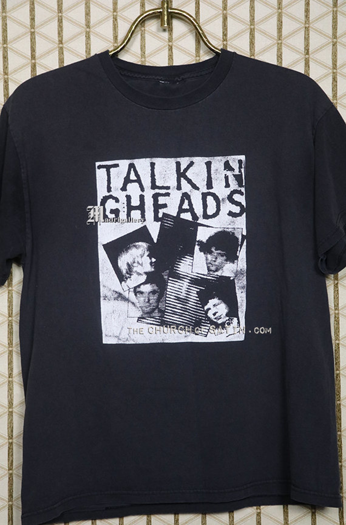 Talking Heads Tee
 Talking Heads t shirt vintage rare faded black tee shirt