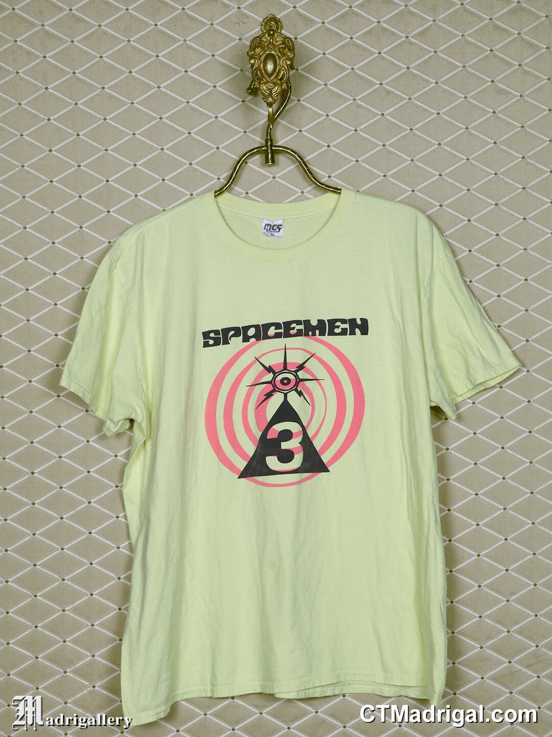 Spacemen 3 T-shirt, Vintage Rare Faded Yellow Tee Shirt