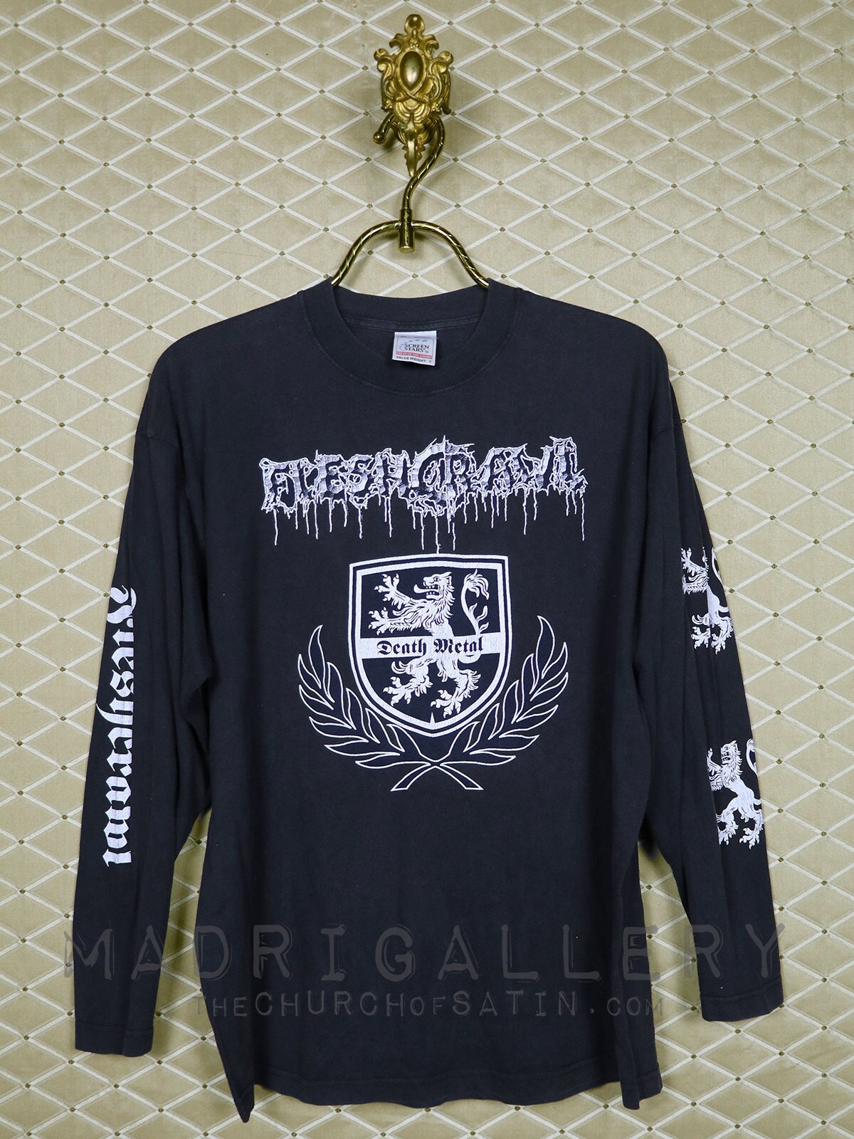 Fleshcrawl T-shirt, Vintage Rare Black Tee Shirt Death Metal