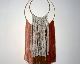 Desert-Inspired Macrame Hoops Hanging