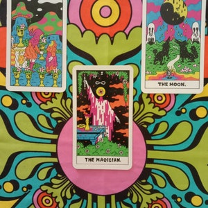 Psychedelische tarotlegging (3 kaarten)/oliver hibert-spel/intuïtieve lezing/spiritueel advies