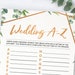 Wedding A-Z Game, Bridal Shower Games Printables, Bridal Shower Game ...